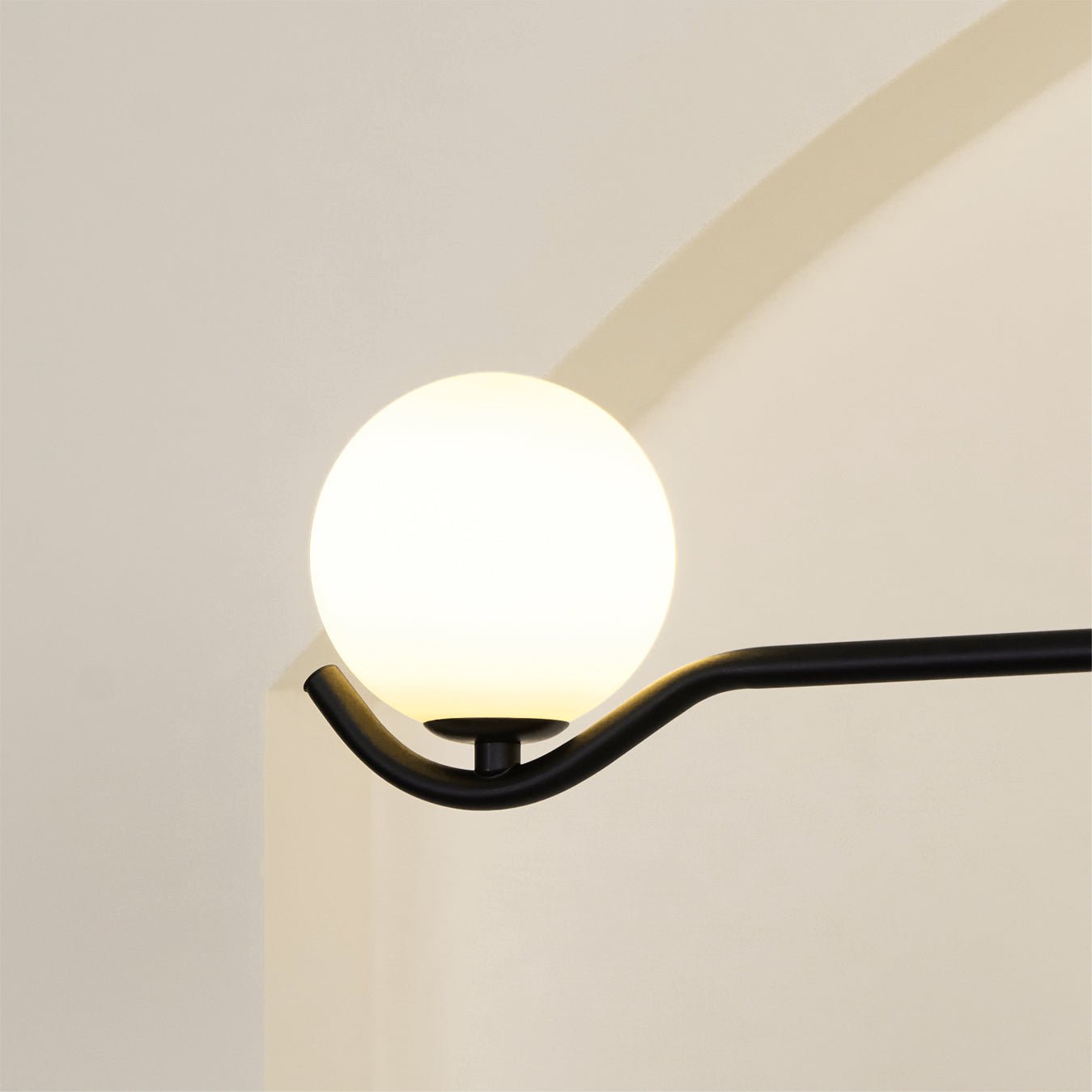 Lustra Pendelleuchte Rahmen Schwarz Glas-Letslighting