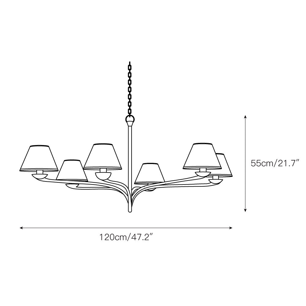 Upturn Elegance Vintage Resin Stoff Kronleuchter-Letslighting