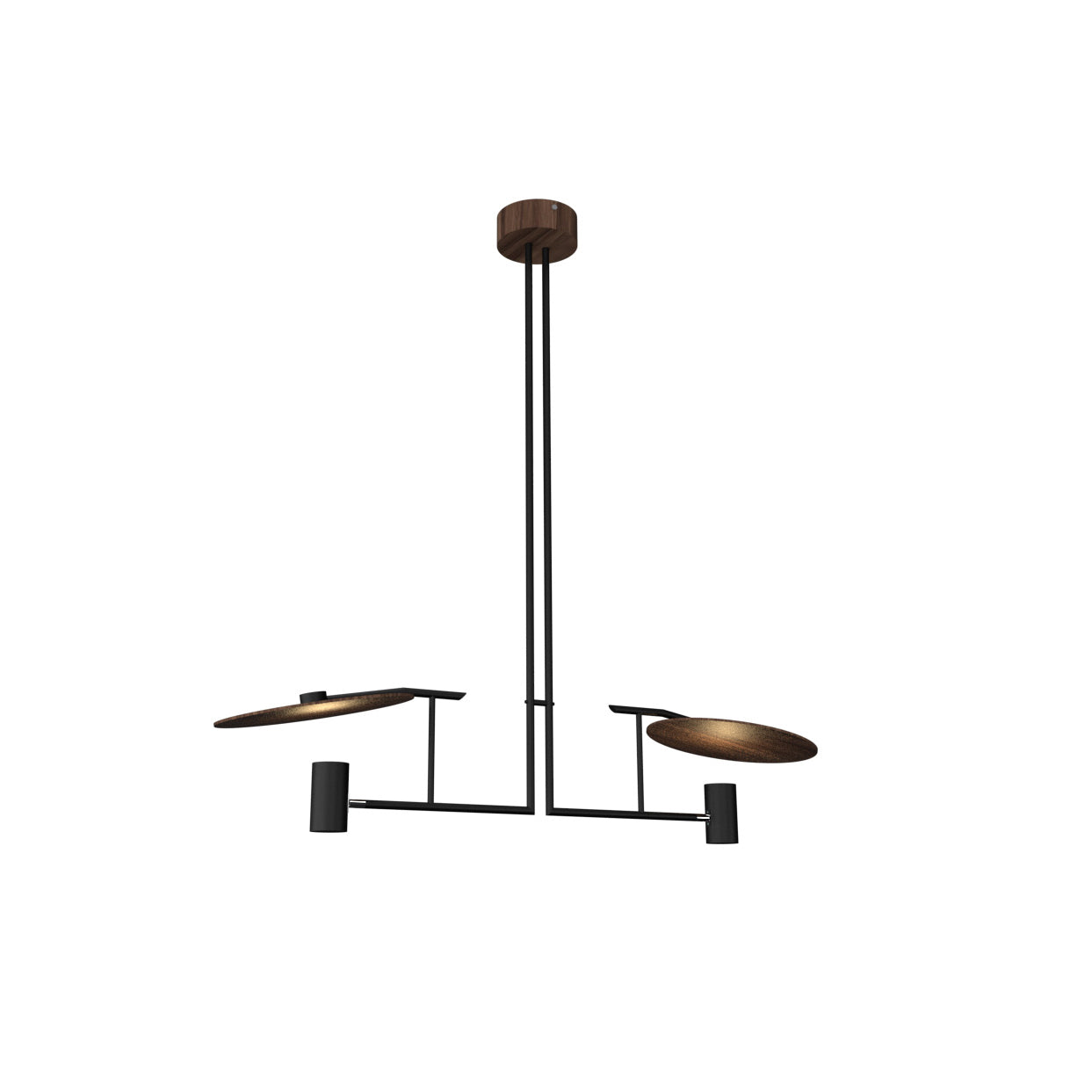 Warp Eleganter linearer Kronleuchter aus Holz-Letslighting