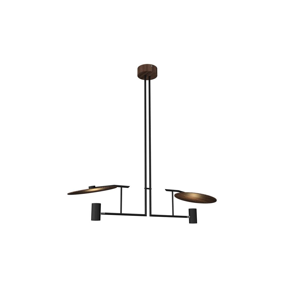 Warp Eleganter linearer Kronleuchter aus Holz-Letslighting