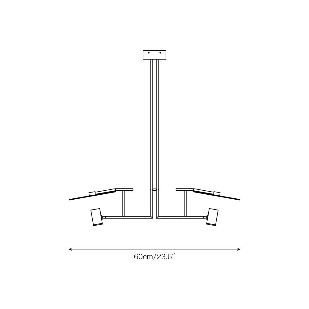 Warp Eleganter linearer Kronleuchter aus Holz-Letslighting