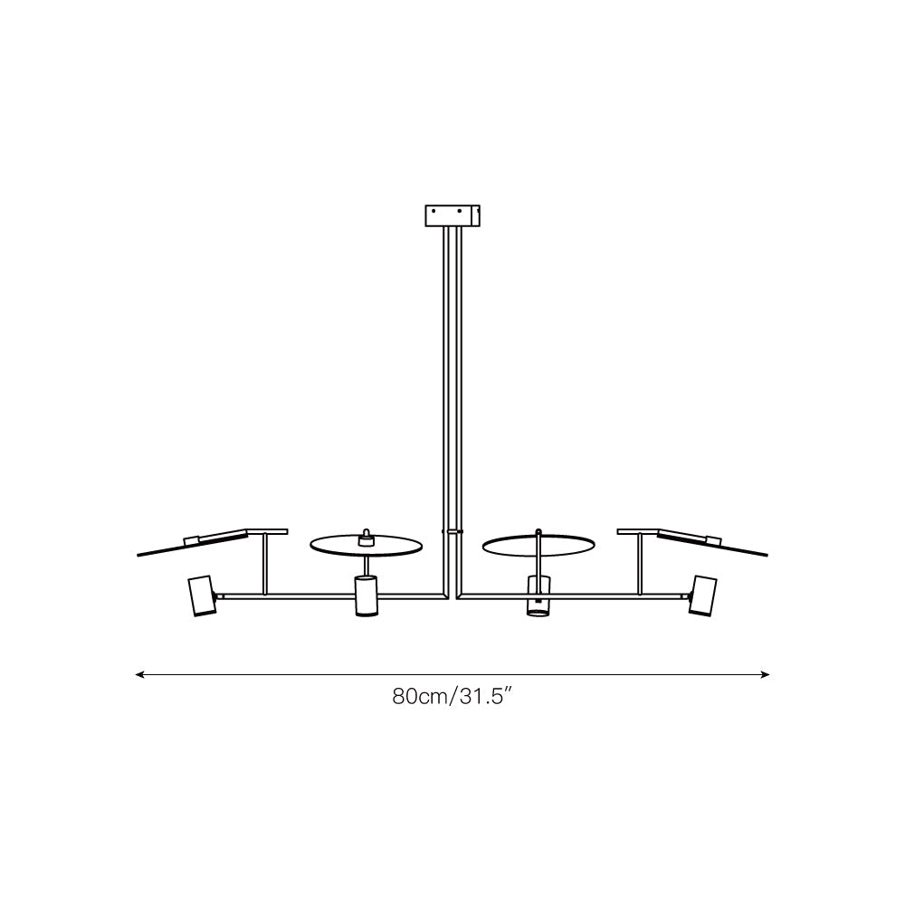 Warp Eleganter linearer Kronleuchter aus Holz-Letslighting