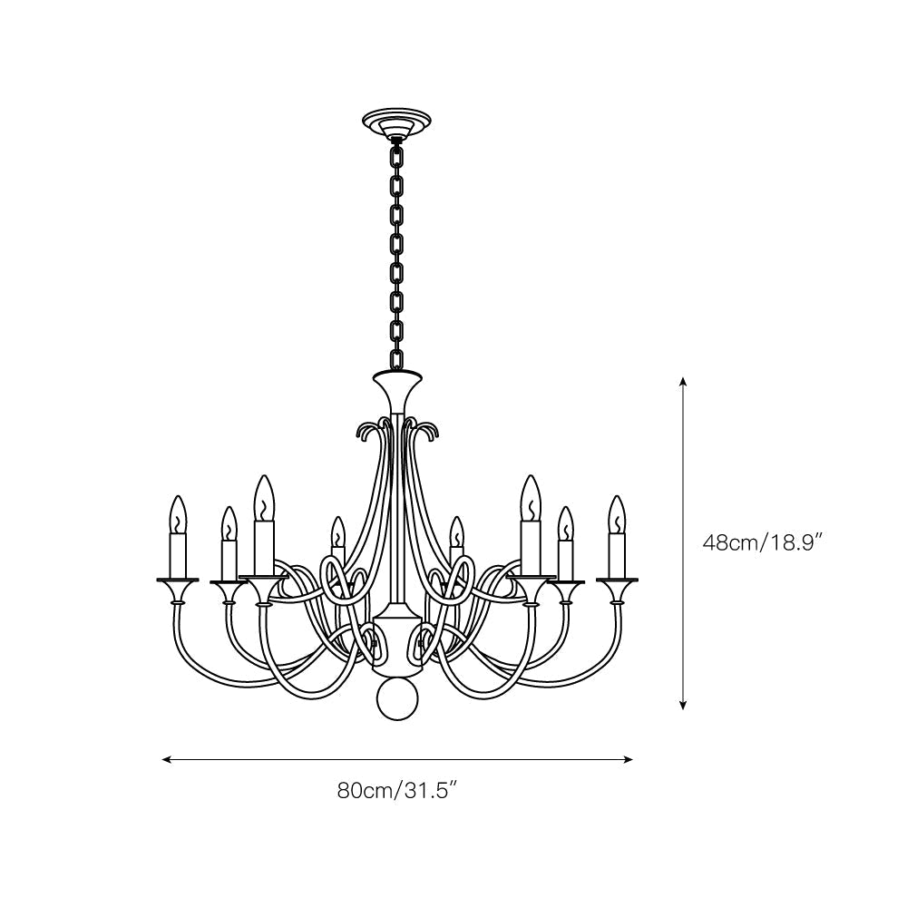 Braid Vintage Messing-Kristall Kronleuchter Doppelgedreht-Letslighting