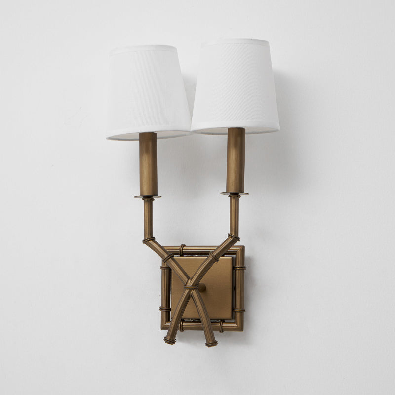 Yelp Industrielle Vintage Wandleuchte aus Bambusgewebe-Letslighting