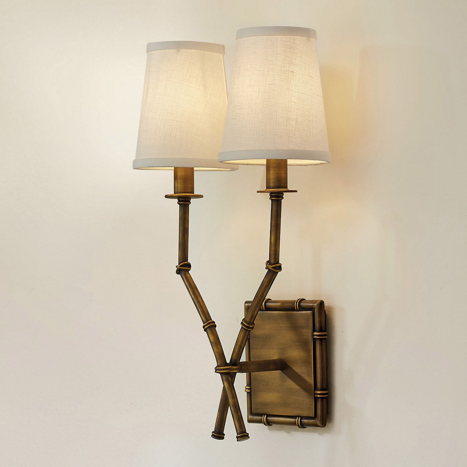 Yelp Industrielle Vintage Wandleuchte aus Bambusgewebe-Letslighting