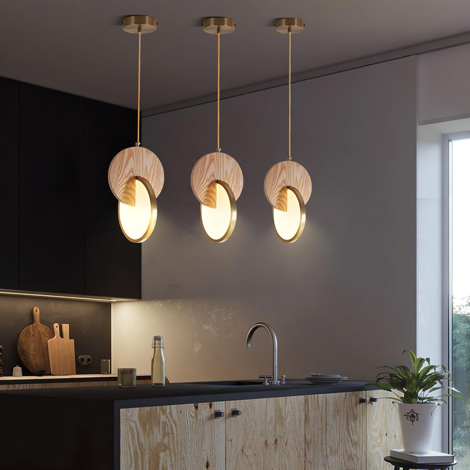 Lysola Holz Ring Pendelleuchte Leuchte-Letslighting