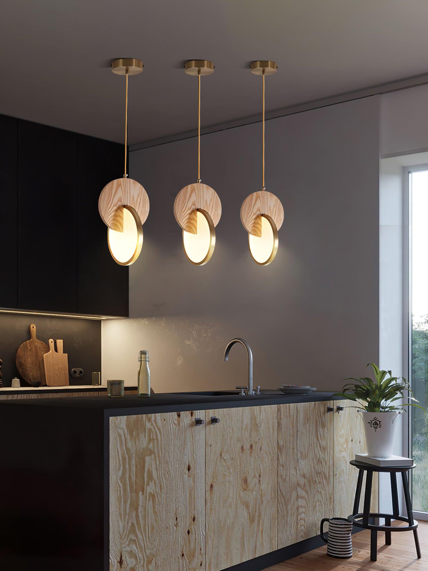Lysola Holz Ring Pendelleuchte Leuchte-Letslighting