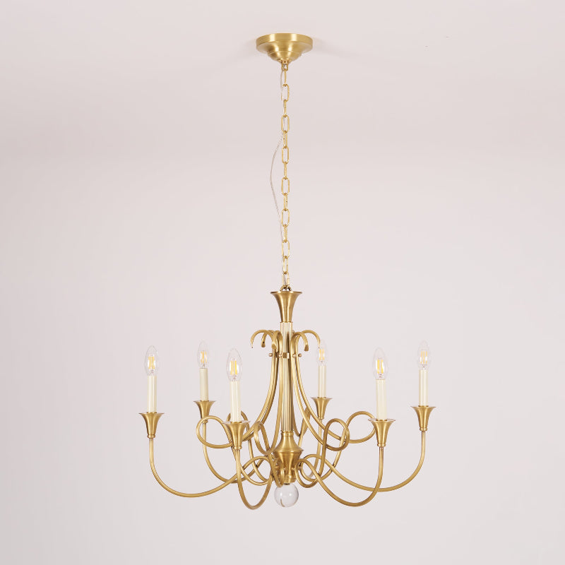 Braid Vintage Messing-Kristall Kronleuchter Doppelgedreht-Letslighting