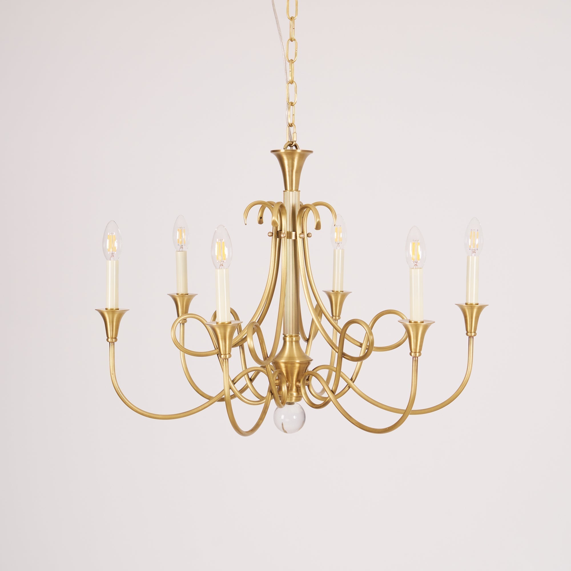 Braid Vintage Messing-Kristall Kronleuchter Doppelgedreht-Letslighting