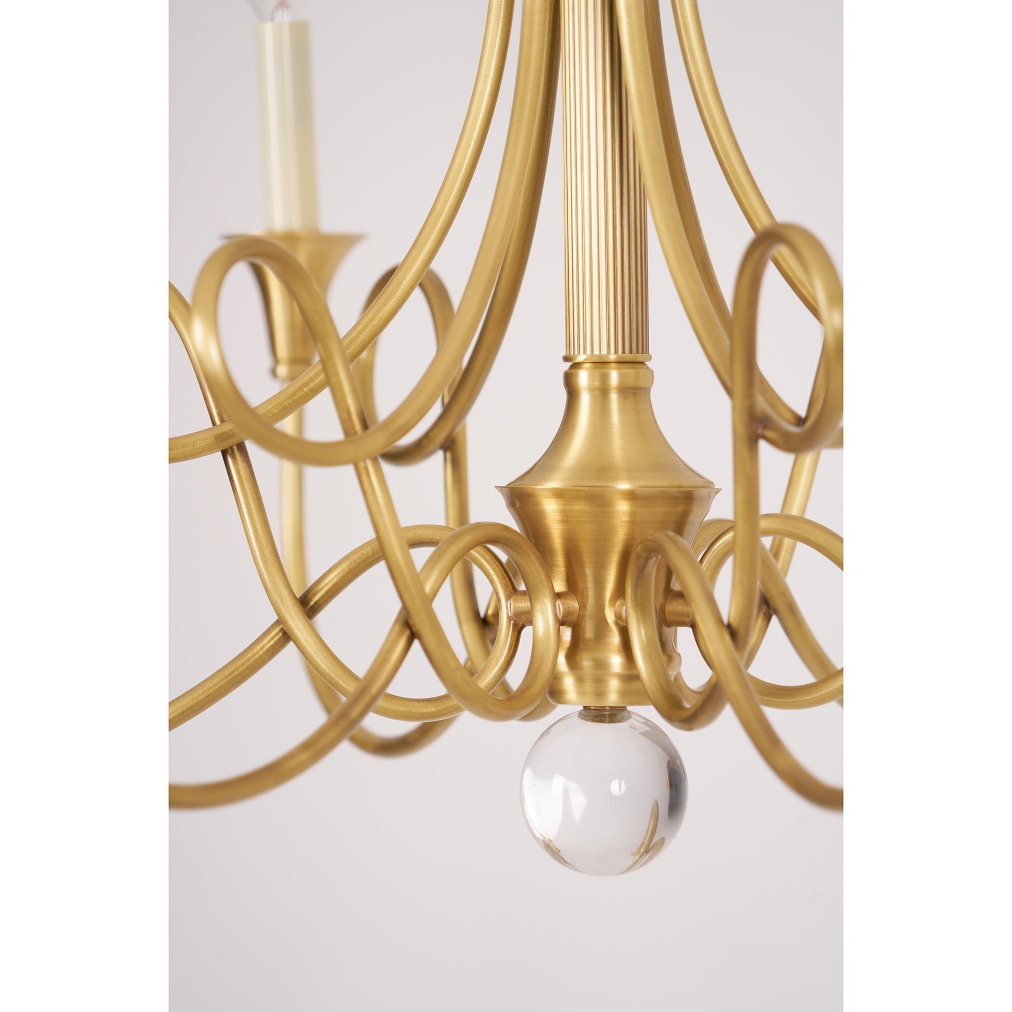 Braid Vintage Messing-Kristall Kronleuchter Doppelgedreht-Letslighting