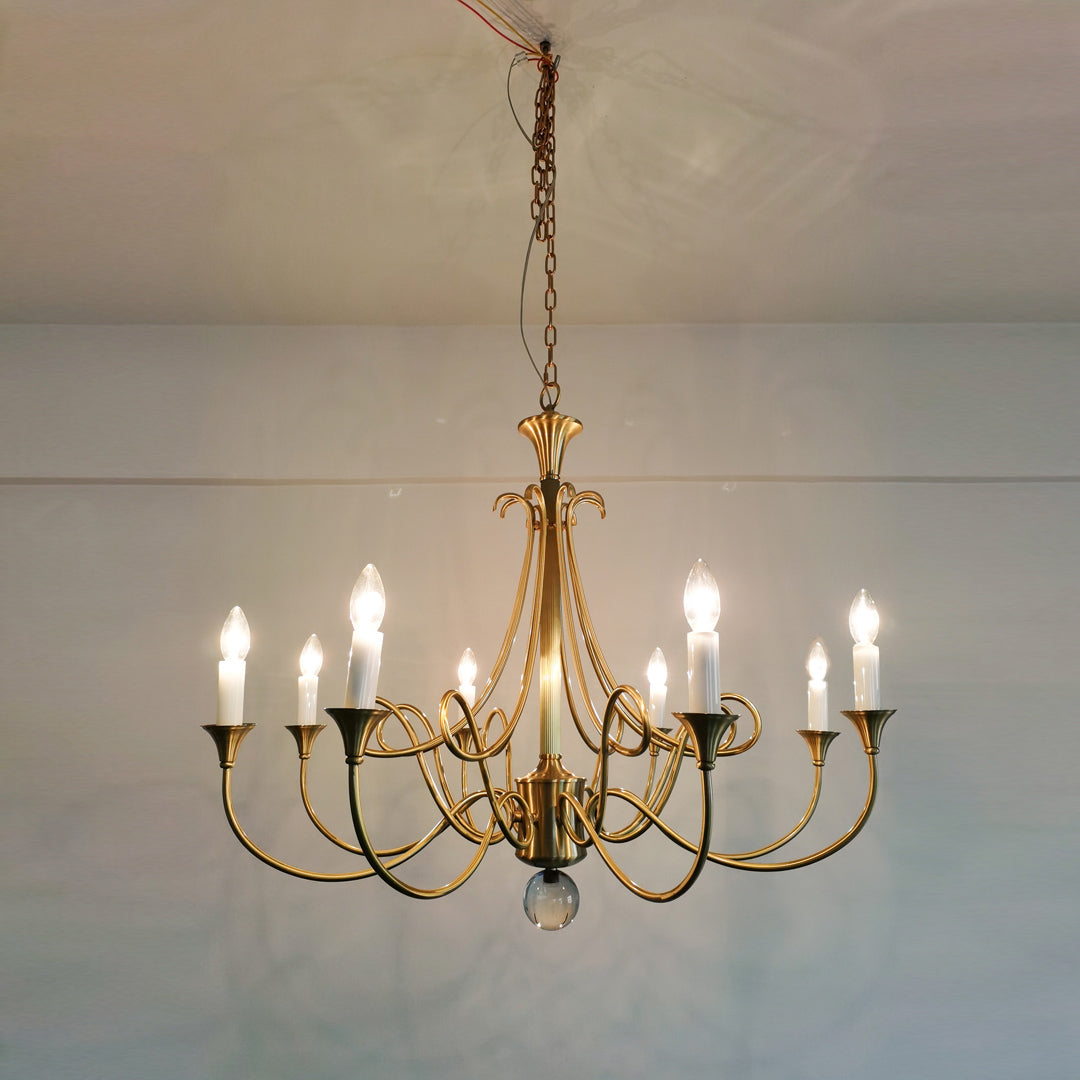 Braid Vintage Messing-Kristall Kronleuchter Doppelgedreht-Letslighting