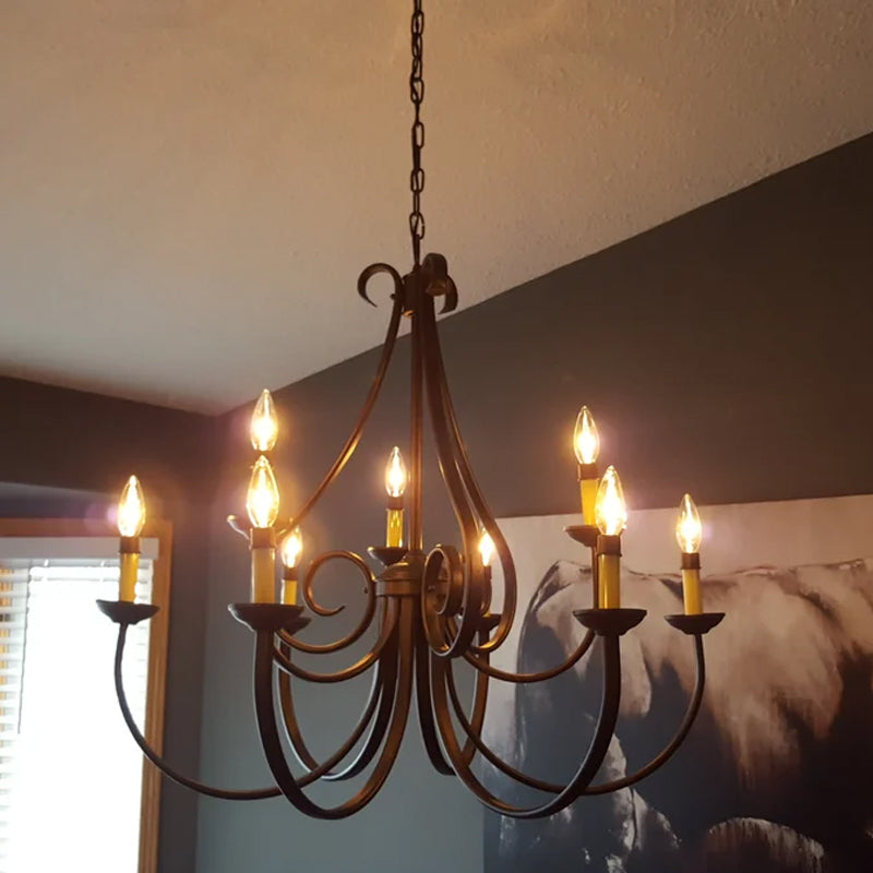 Cove Vintage Industrial Brass Chandeliers-Letslighting