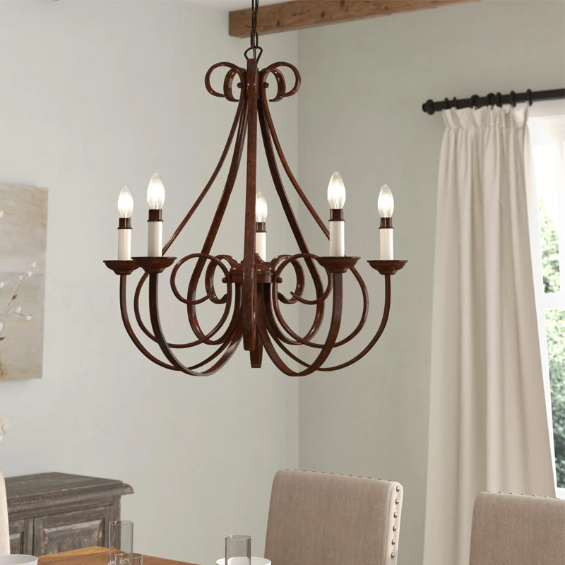 Cove Vintage Industrial Brass Chandeliers-Letslighting