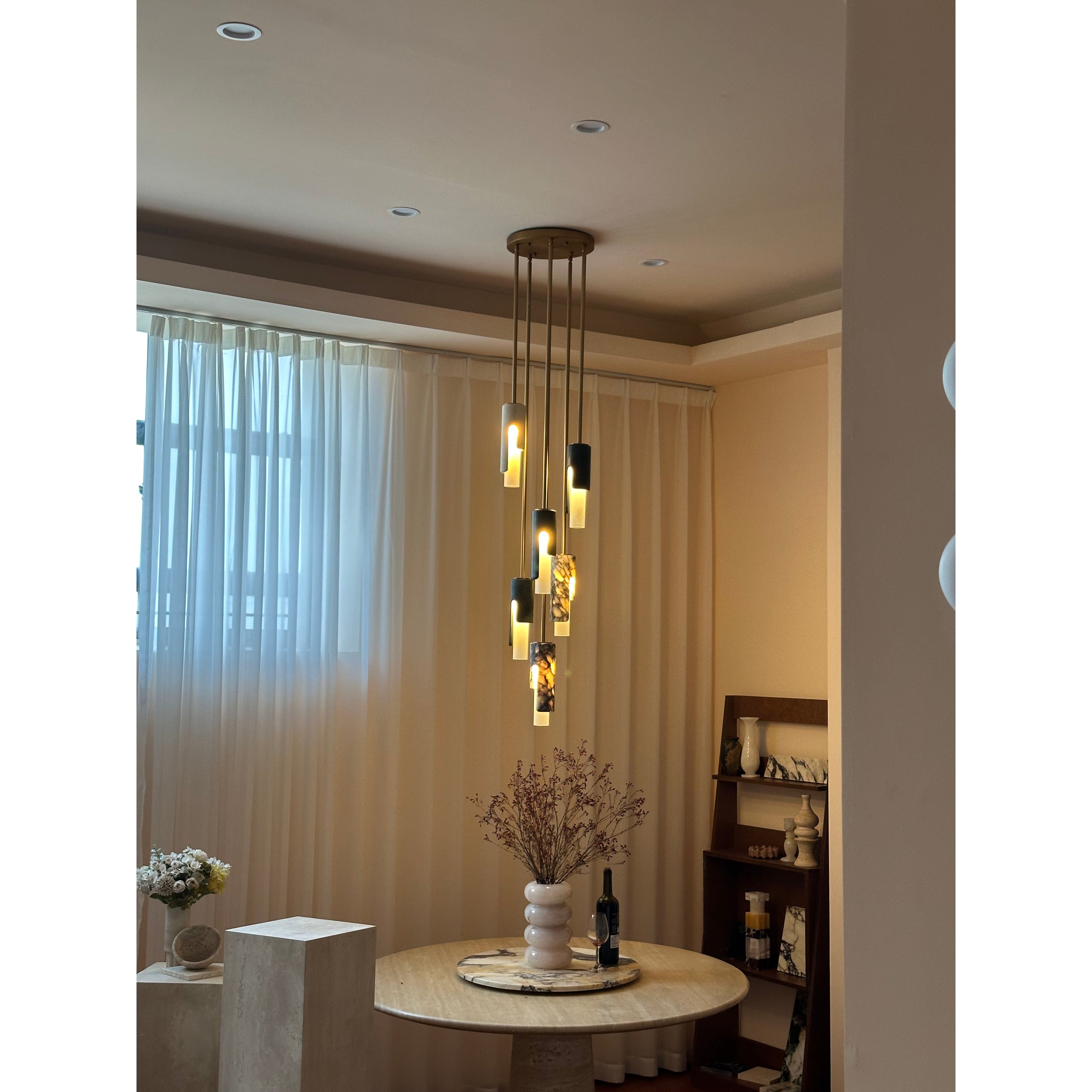 Elix Modern Minimalist Marble Glass Pendant Lamp - Letslighting