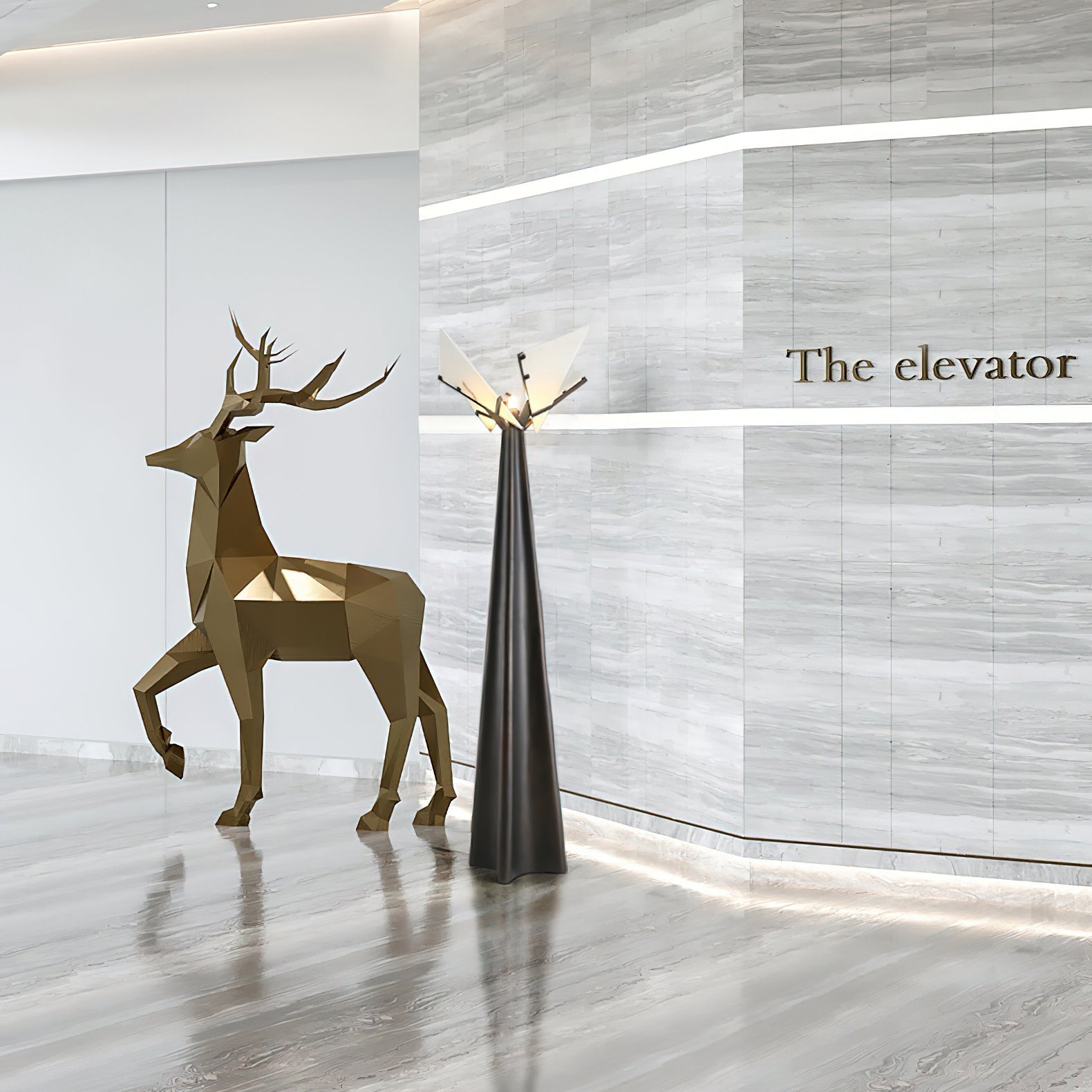 Drape Alabaster Floor Lamp - Letslighting