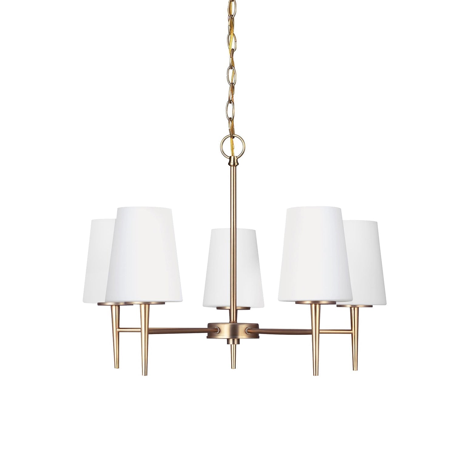 Gaze Eleganter Vintage Messing-Glas-Kronleuchter-Letslighting