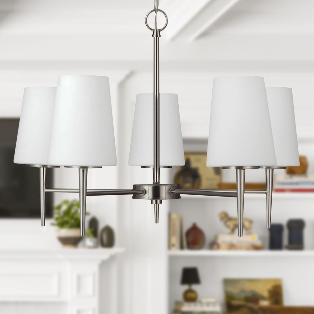 Gaze Eleganter Vintage Messing-Glas-Kronleuchter-Letslighting