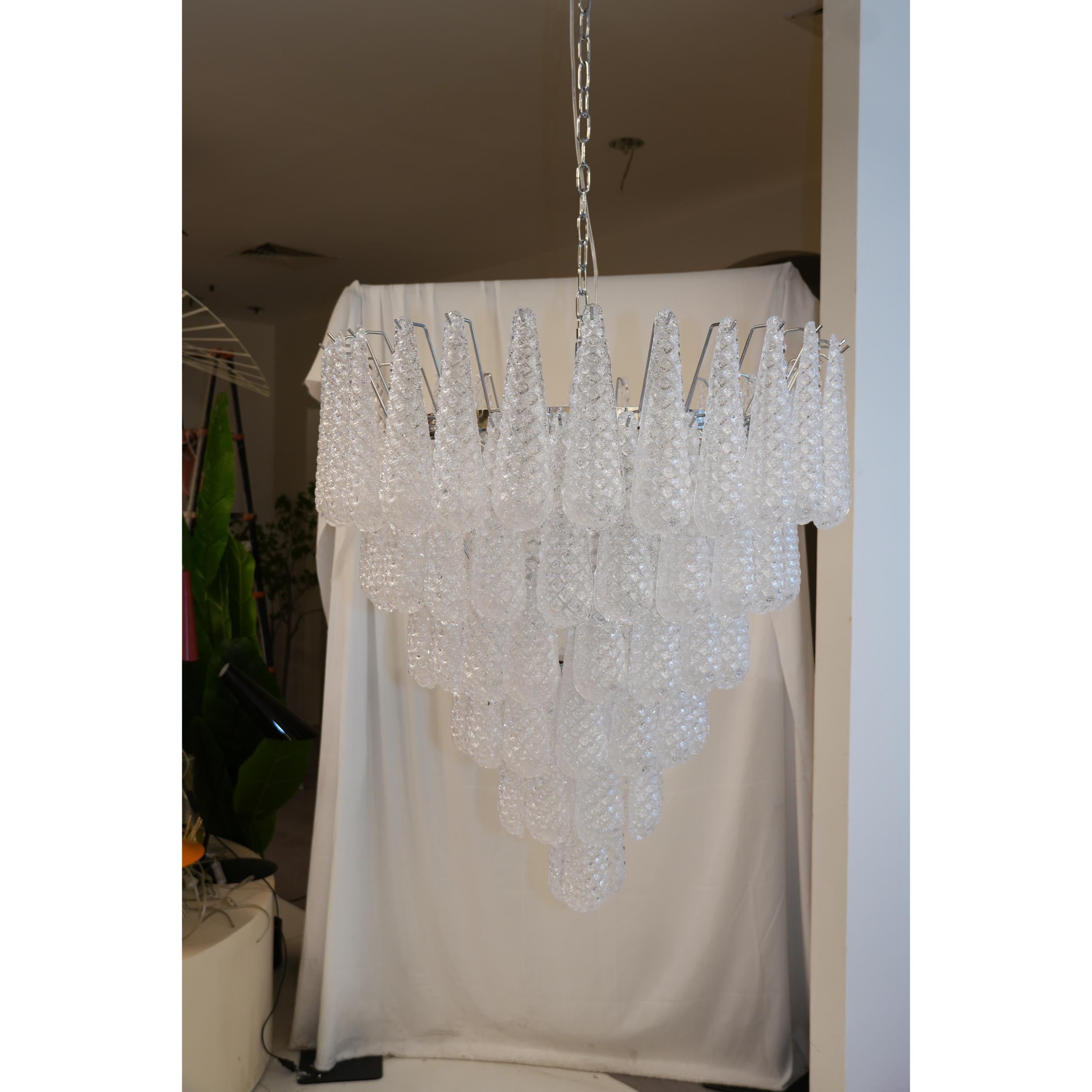 Inset Premium Drop Murano Metal Glass Chandelier - Letslighting