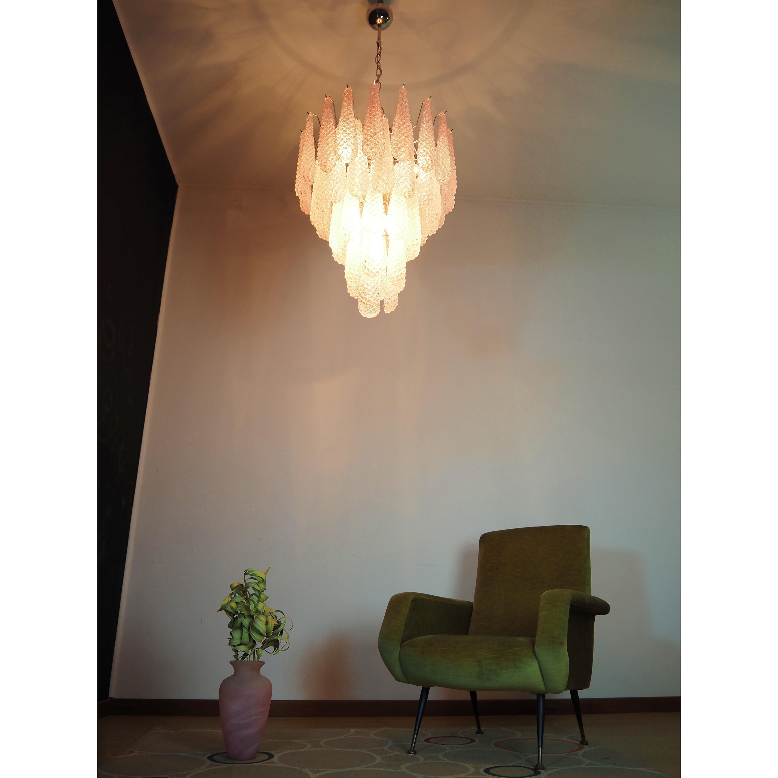 Inset Premium Drop Murano Metal Glass Chandelier - Letslighting