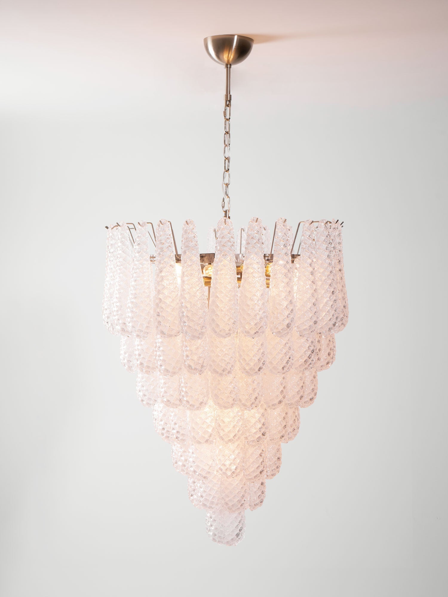 Aurora Chandelier Clear Droplets Murano Glass Waterfall Diamond - Neutralighting