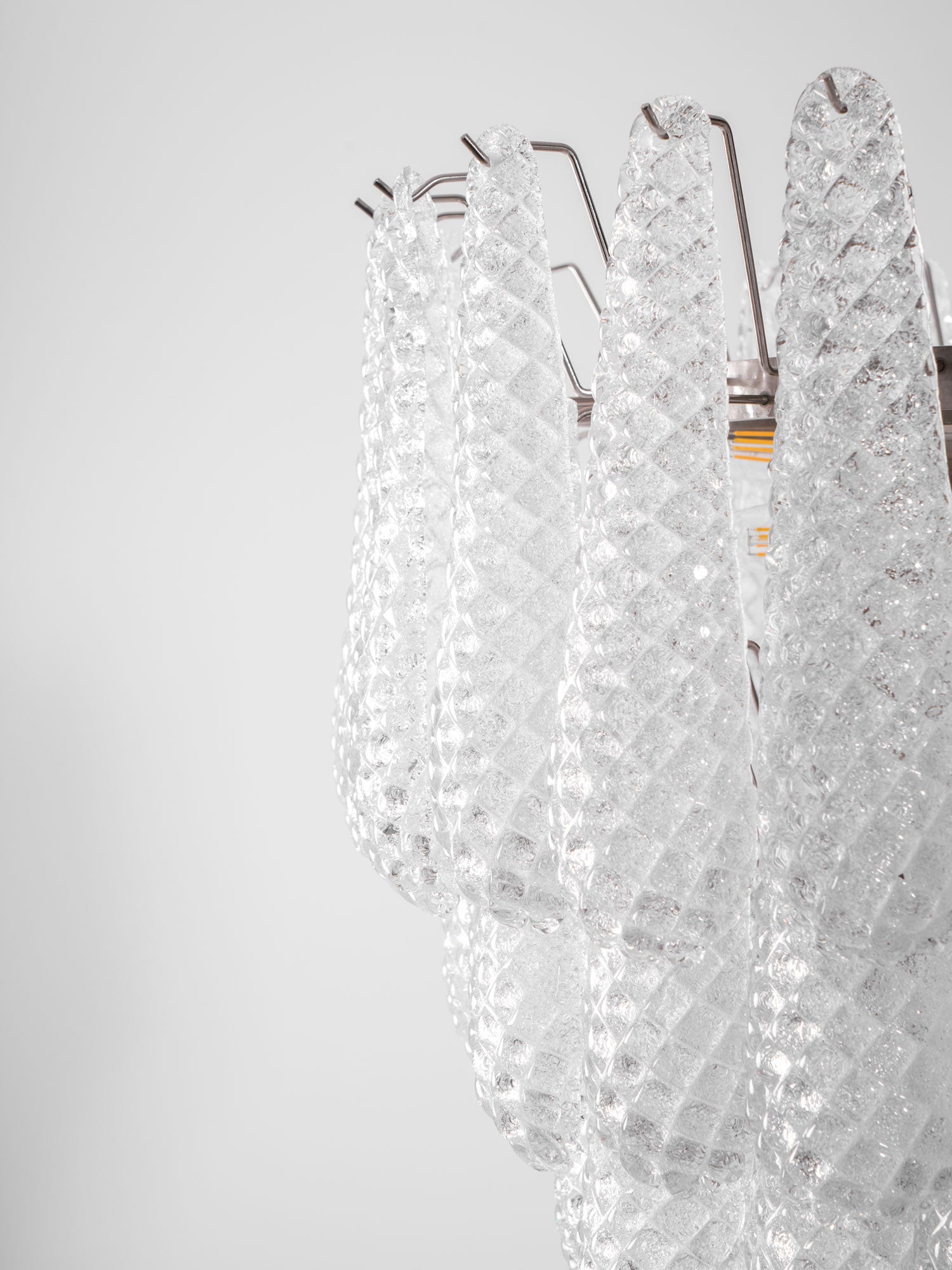 Aurora Chandelier Clear Droplets Murano Glass Waterfall Diamond - Neutralighting