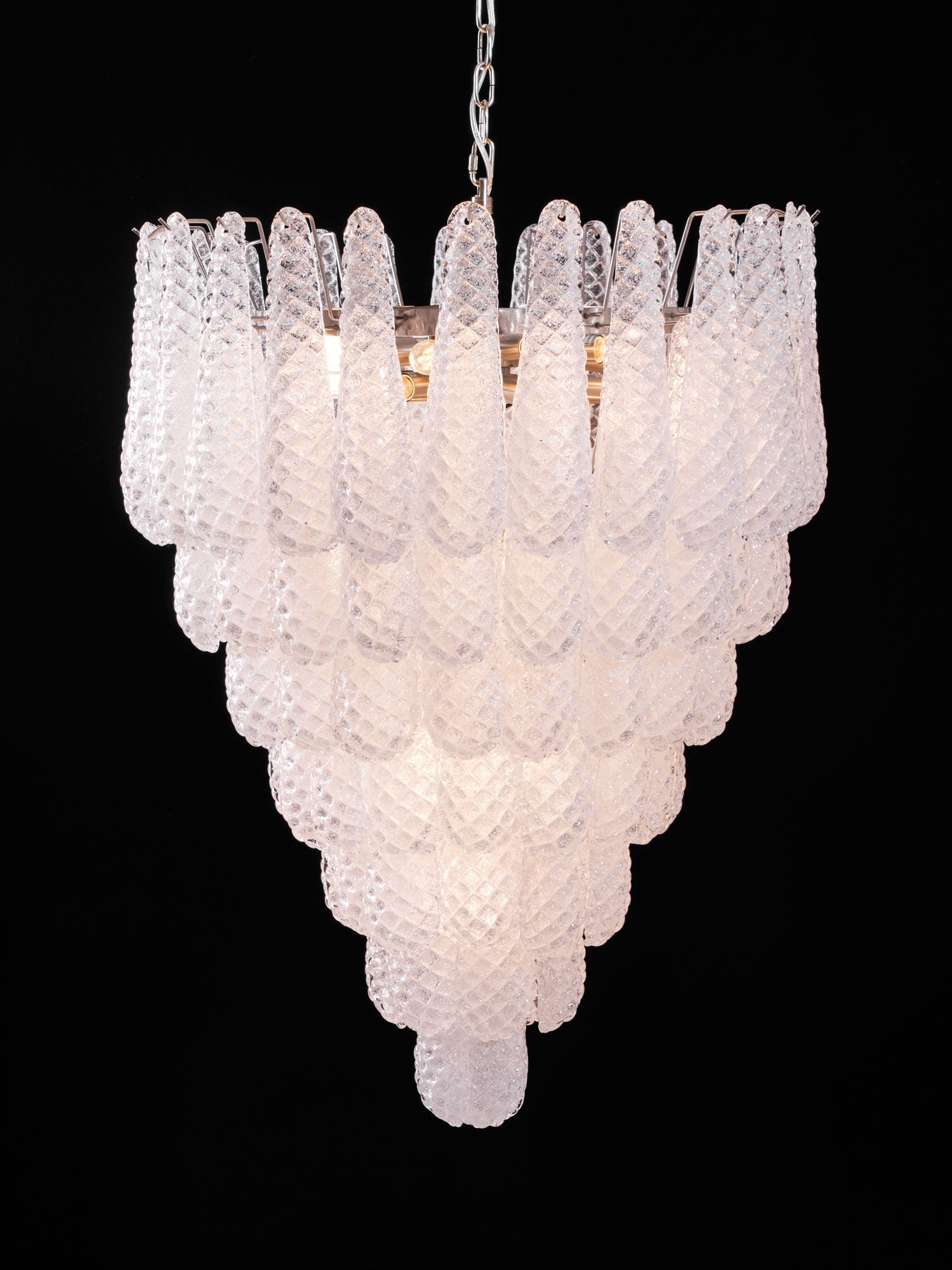 Aurora Chandelier Clear Droplets Murano Glass Waterfall Diamond - Neutralighting
