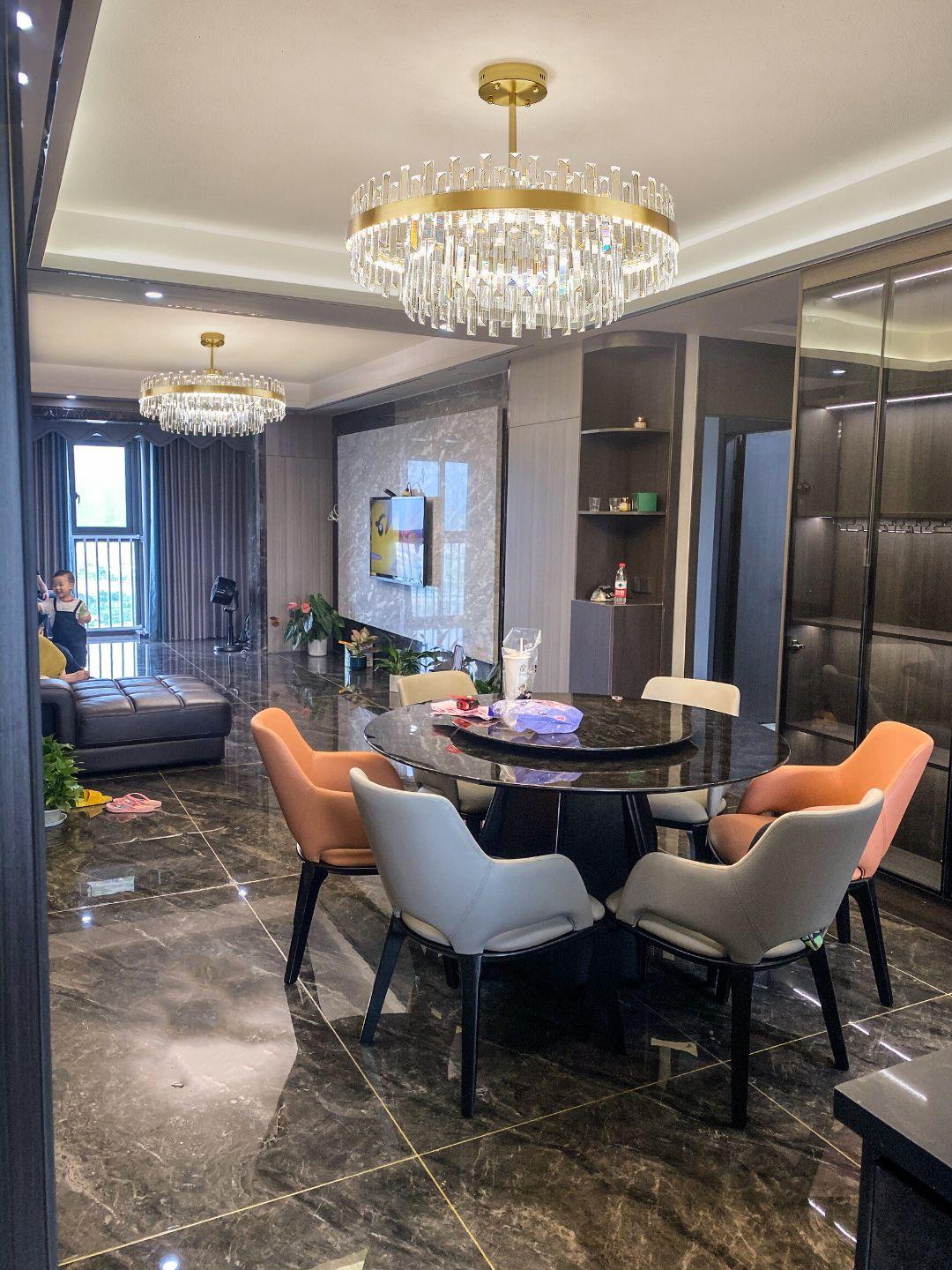 Lustra Kronleuchter Messing Kristall Trommel Elegant-Letslighting