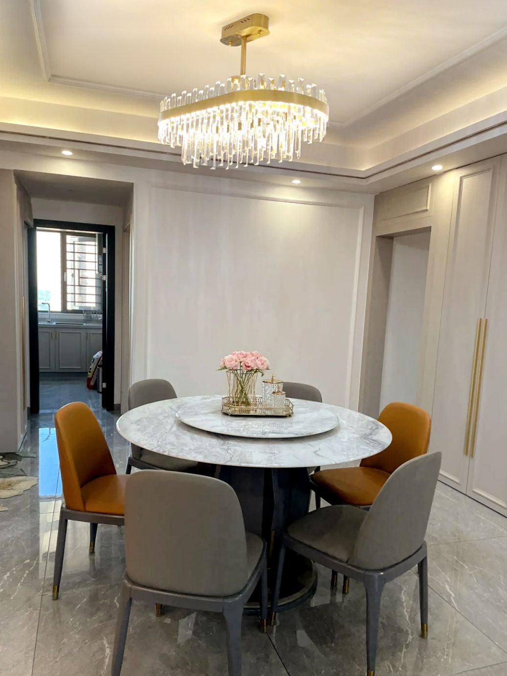 Lustra Kronleuchter Messing Kristall Trommel Elegant-Letslighting