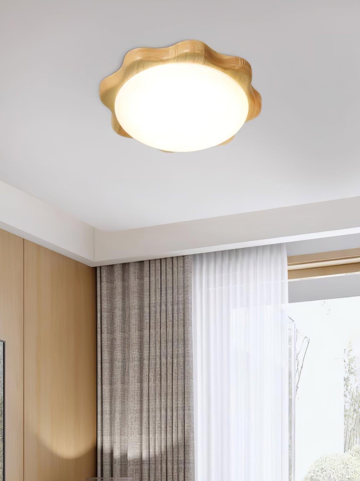 Myshae Modern Minimalistisch Trommel Holz Deckenleuchte-Letslighting