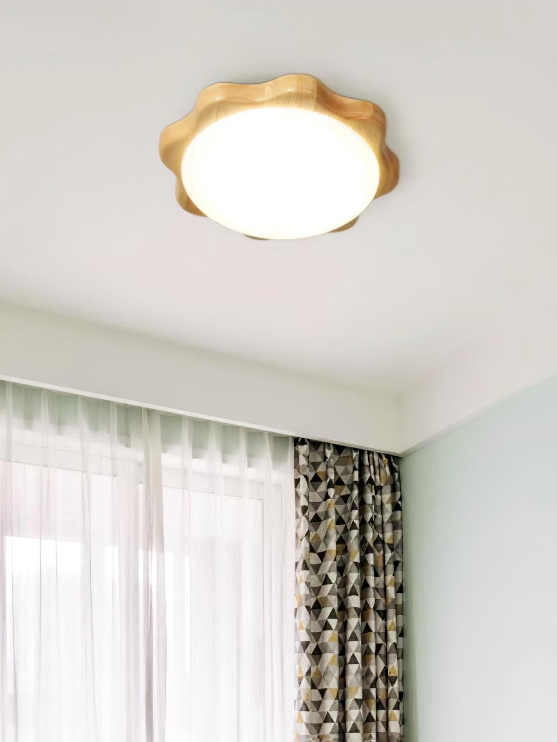 Myshae Modern Minimalistisch Trommel Holz Deckenleuchte-Letslighting