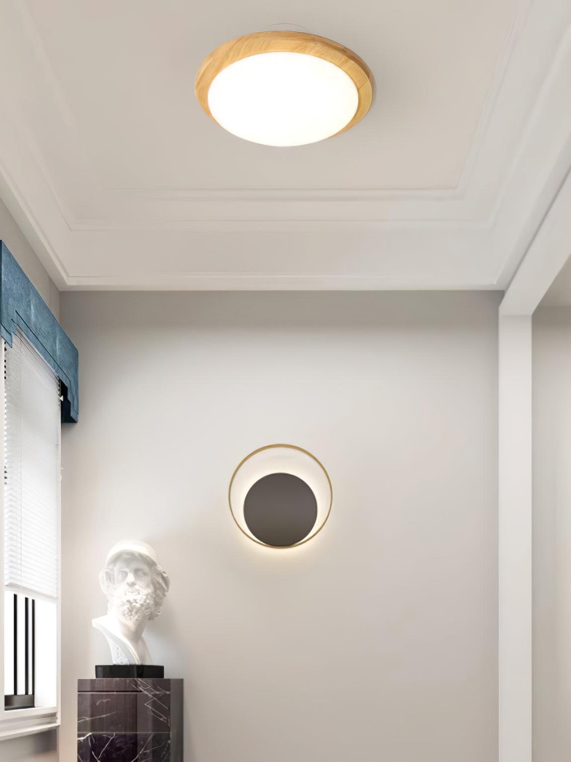 Myshae Modern Minimalistisch Trommel Holz Deckenleuchte-Letslighting