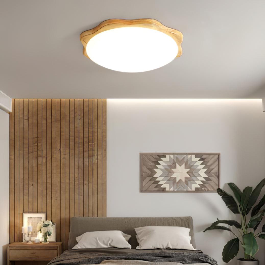 Myshae Modern Minimalistisch Trommel Holz Deckenleuchte-Letslighting