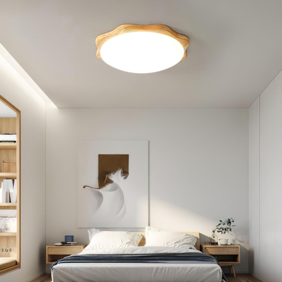 Myshae Modern Minimalistisch Trommel Holz Deckenleuchte-Letslighting