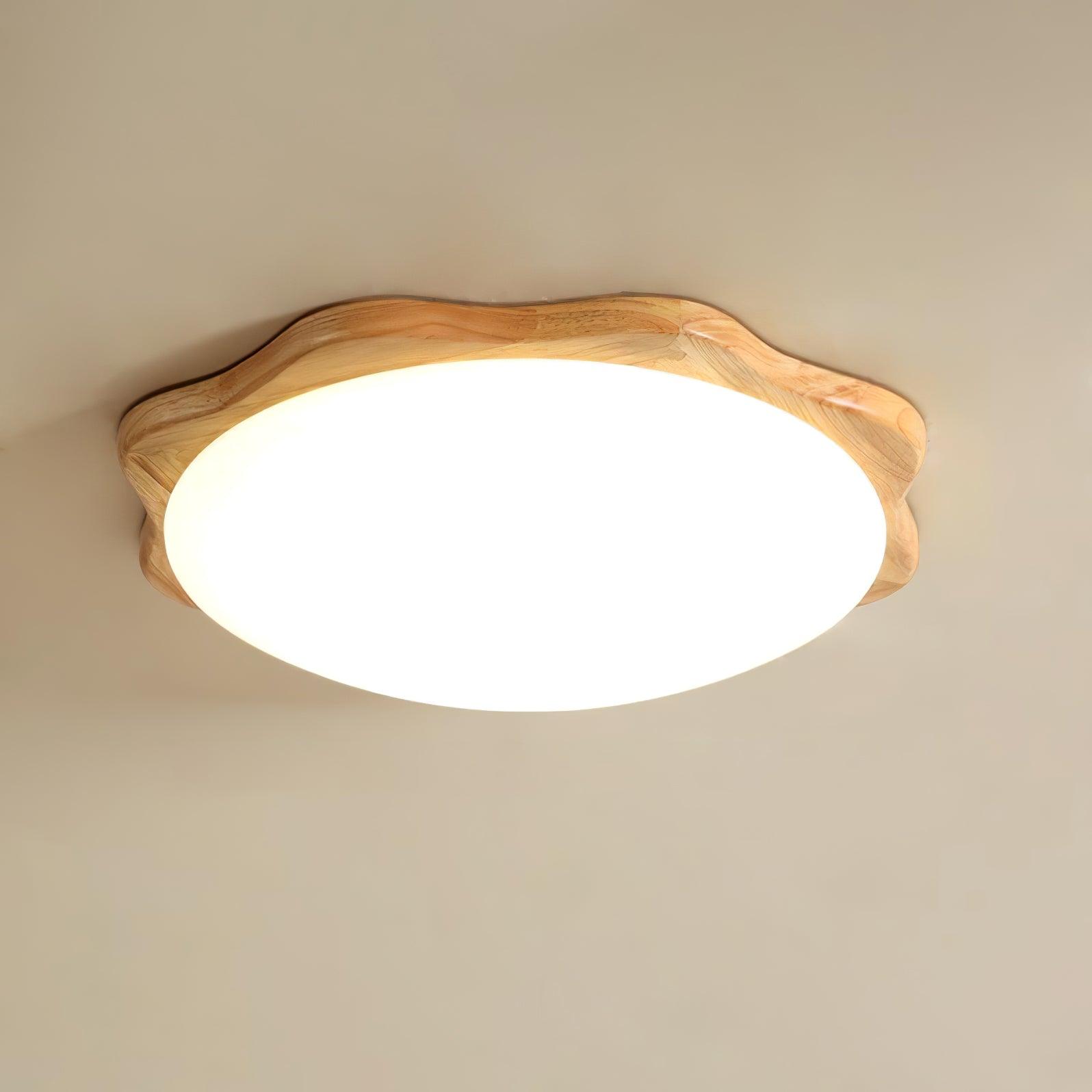Myshae Modern Minimalistisch Trommel Holz Deckenleuchte-Letslighting