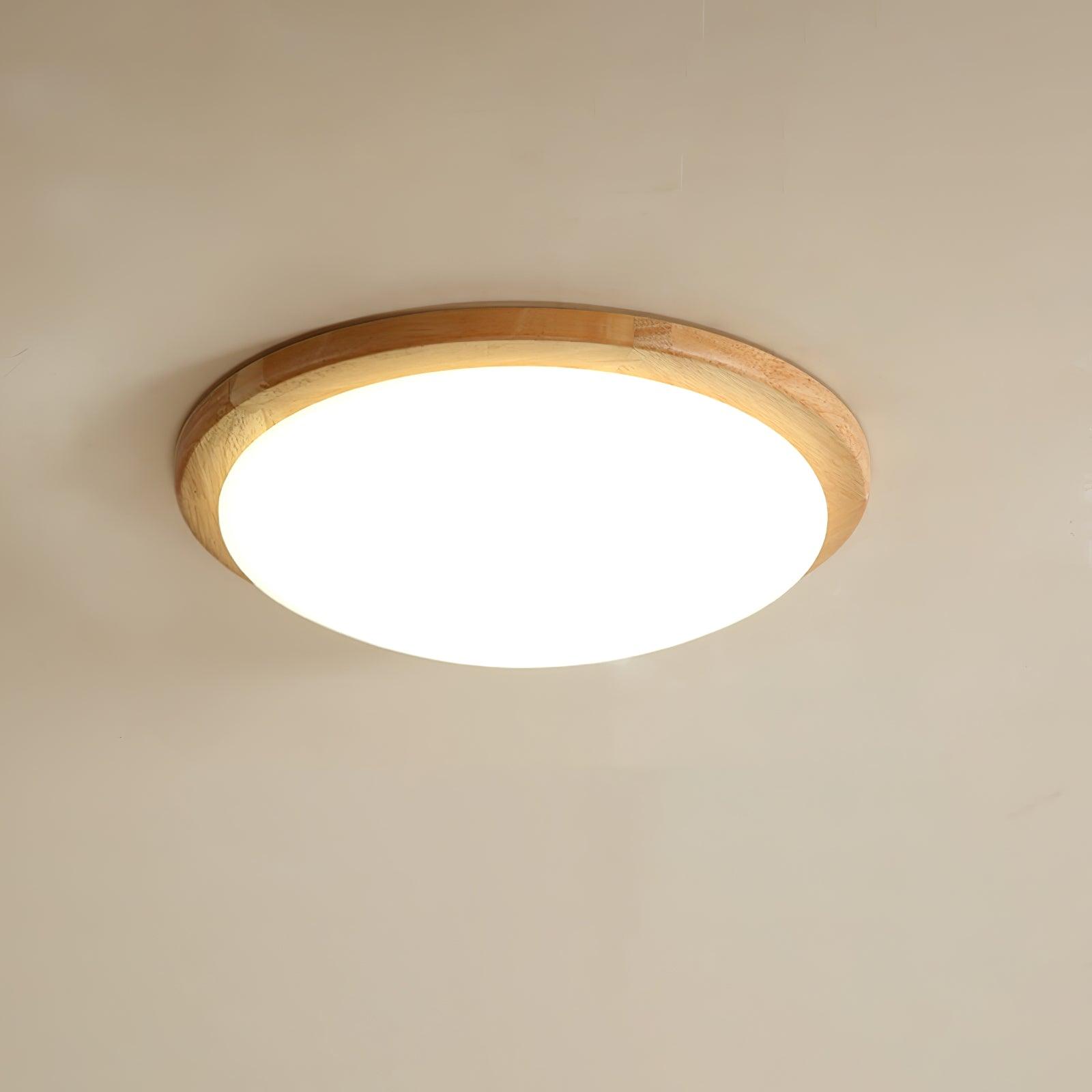 Myshae Modern Minimalistisch Trommel Holz Deckenleuchte-Letslighting