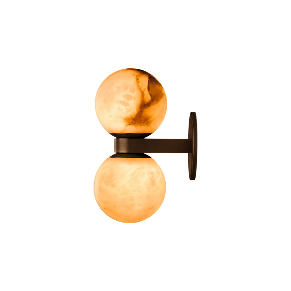 Lush Modern Minimalist Globe Alabaster Wall Lamp - Letslighting