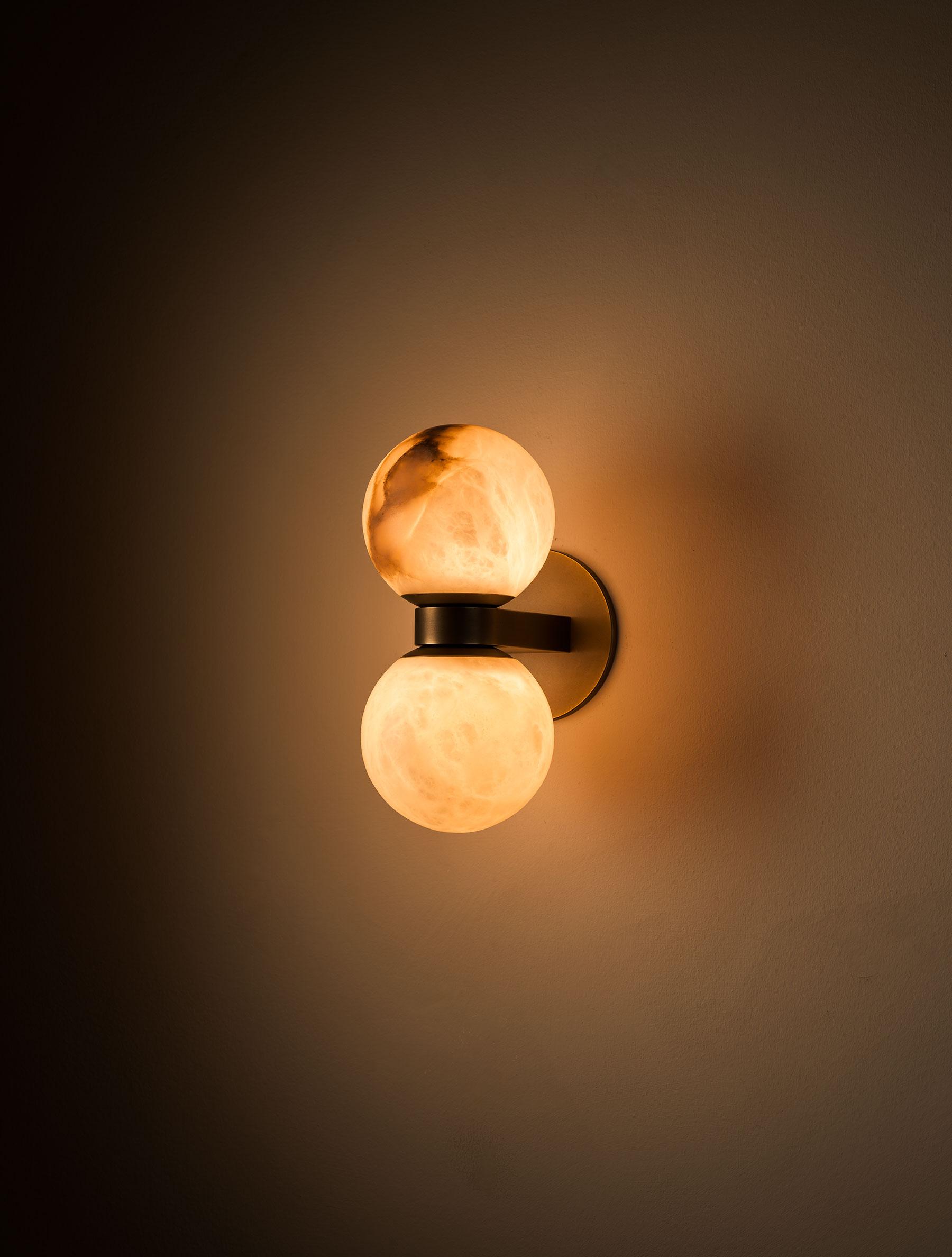 Lush Modern Minimalist Globe Alabaster Wall Lamp - Letslighting