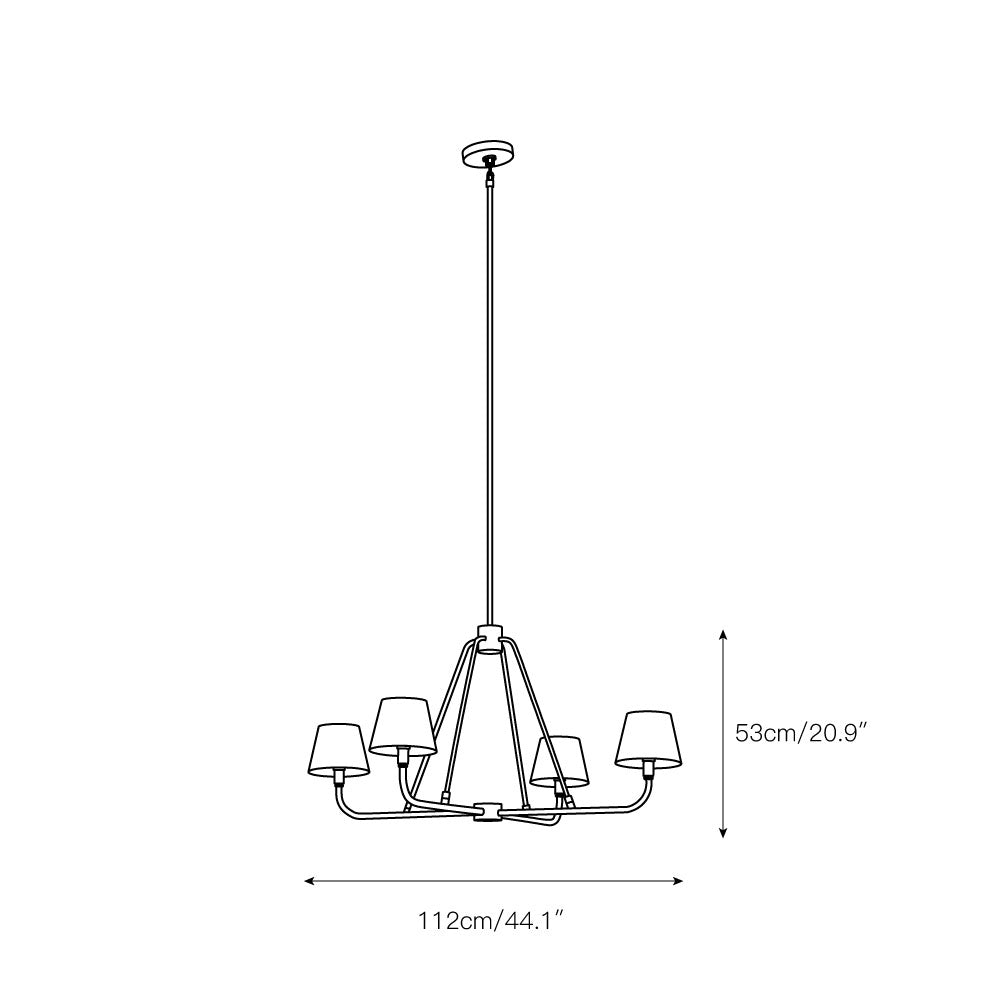 Nook Industrieller Vintage Kronleuchter aus Messing-Letslighting