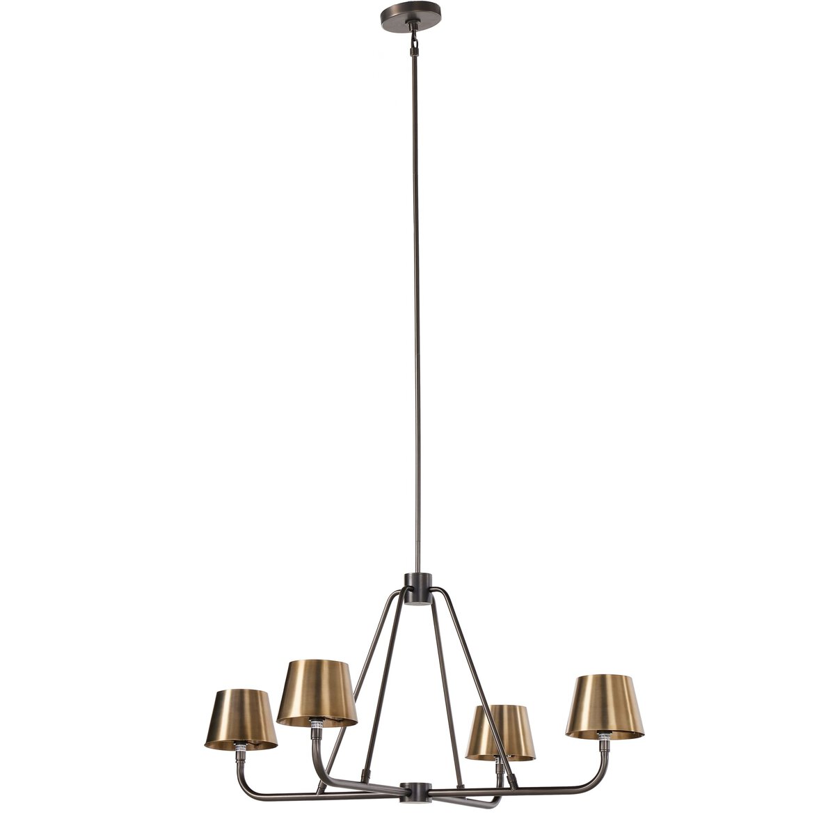 Nook Industrieller Vintage Kronleuchter aus Messing-Letslighting