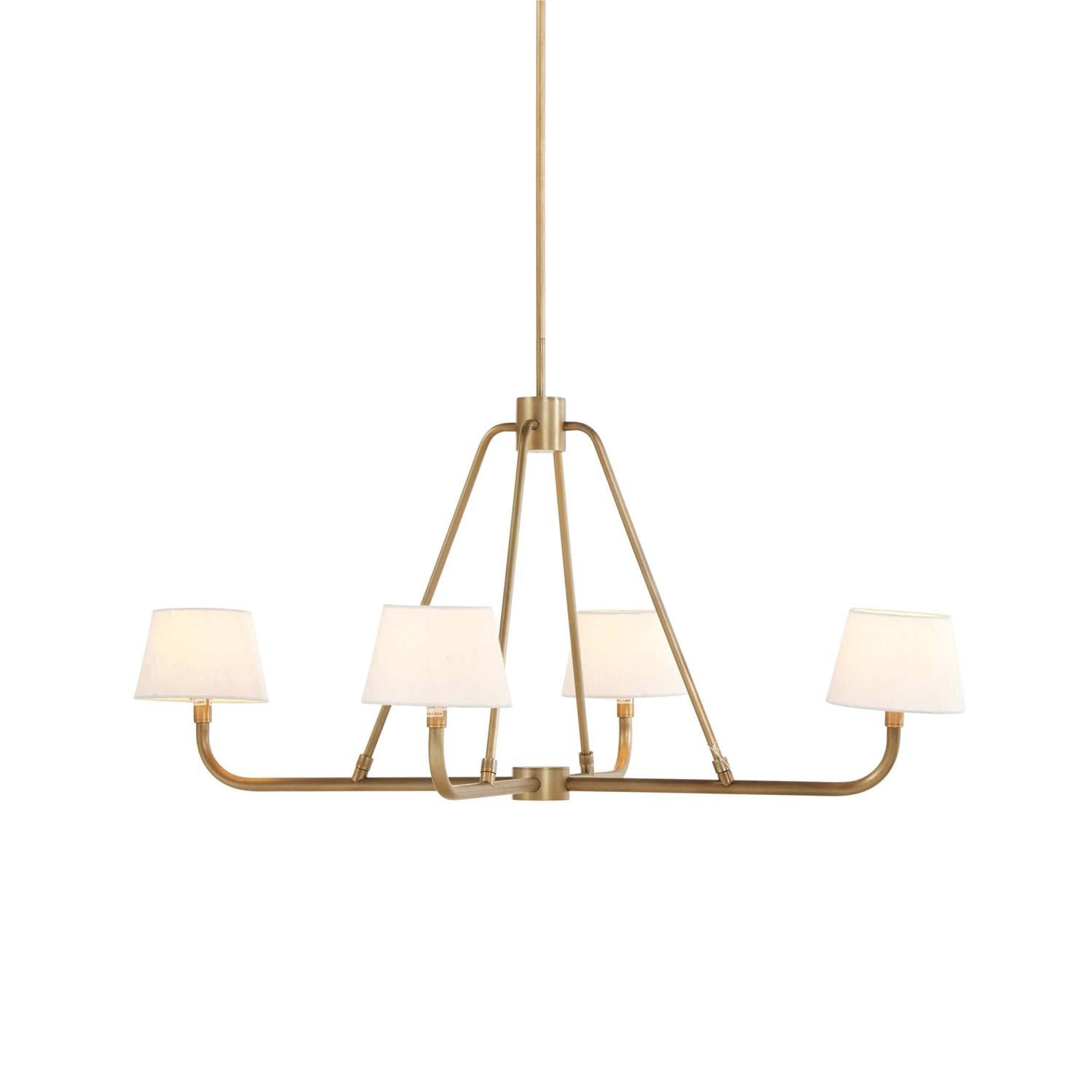 Nook Industrieller Vintage Kronleuchter aus Messing-Letslighting
