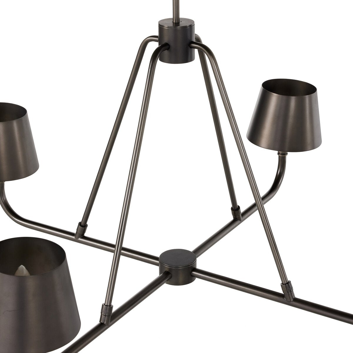 Nook Industrieller Vintage Kronleuchter aus Messing-Letslighting