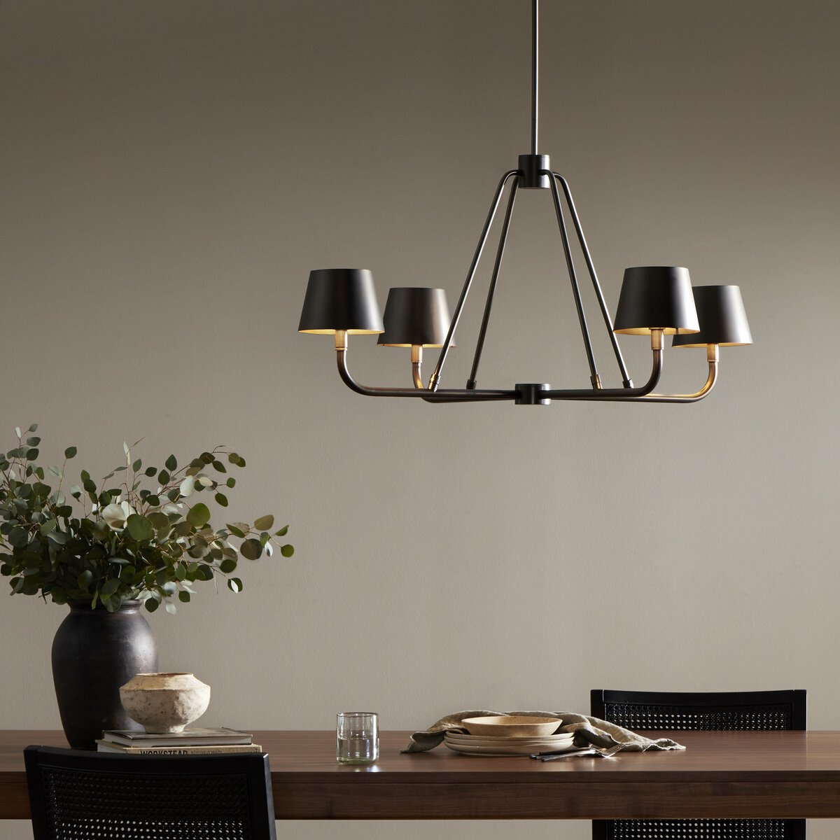 Nook Industrieller Vintage Kronleuchter aus Messing-Letslighting