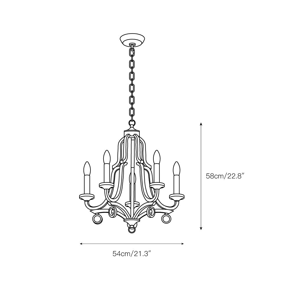Tinge Industrieller Vintage Kronleuchter aus Messing-Letslighting