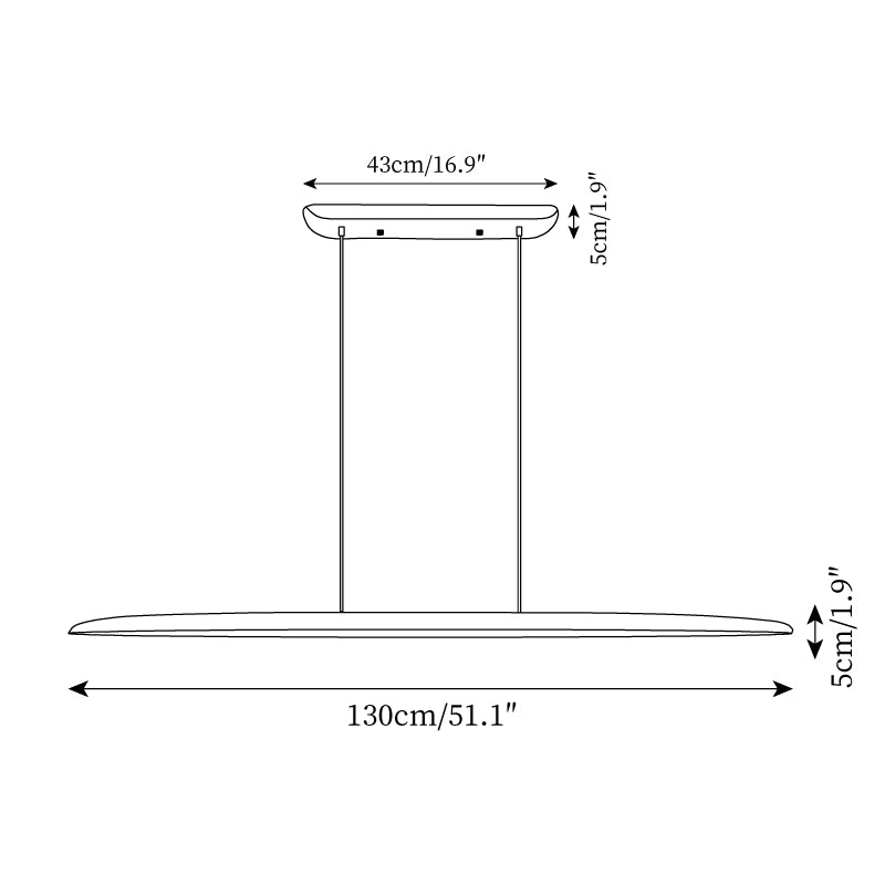 Duvane Holz Lineare Pendelleuchte Modern LED-Letslighting