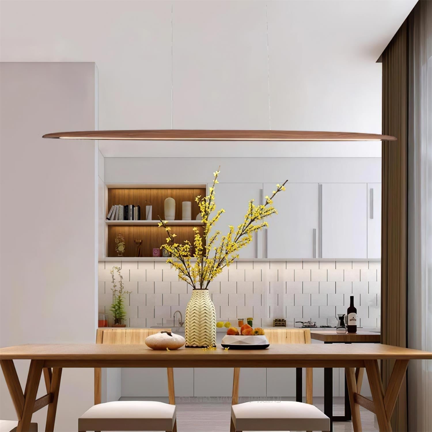 Duvane Holz Lineare Pendelleuchte Modern LED-Letslighting