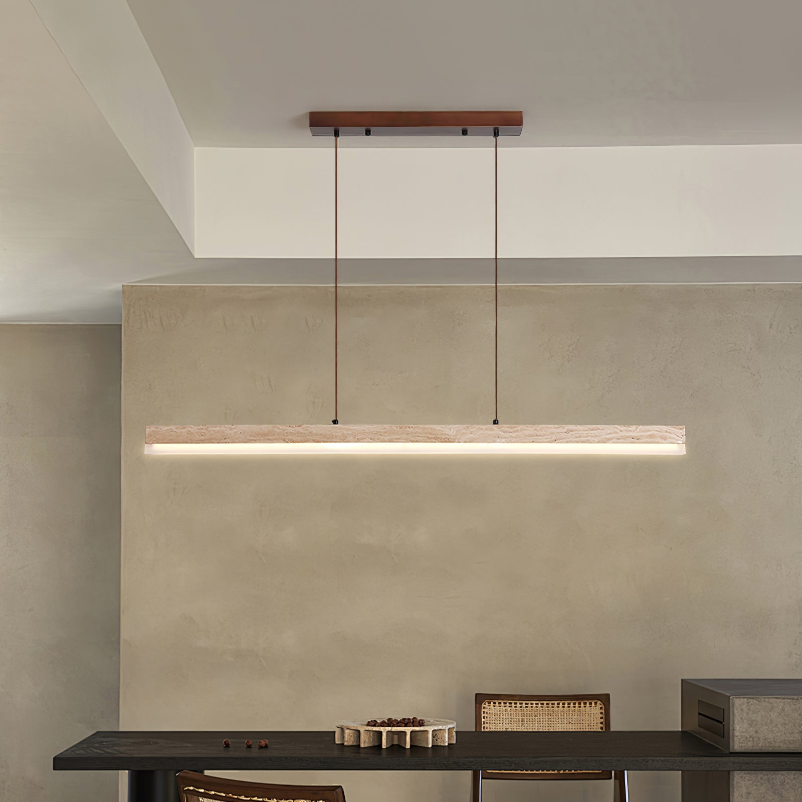 Ivsoryra Rectangular Travertine Pendant Light - Letslighting