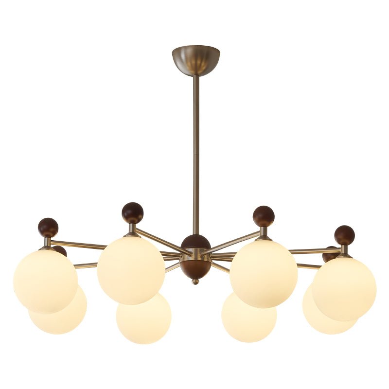Cimirora Traditionelle Eleganz Holz Glas Kronleuchter-Letslighting