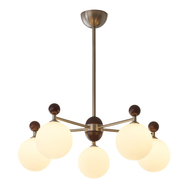 Cimirora Traditionelle Eleganz Holz Glas Kronleuchter-Letslighting