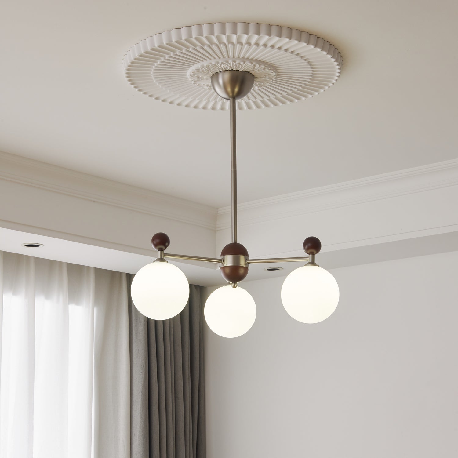 Cimirora Traditionelle Eleganz Holz Glas Kronleuchter-Letslighting