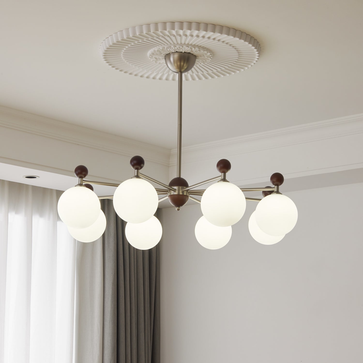Cimirora Traditionelle Eleganz Holz Glas Kronleuchter-Letslighting